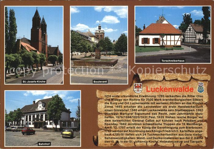 Luckenwalde Sankt Josefs Kirche Bahnhof Boulevard Torschreiberhaus