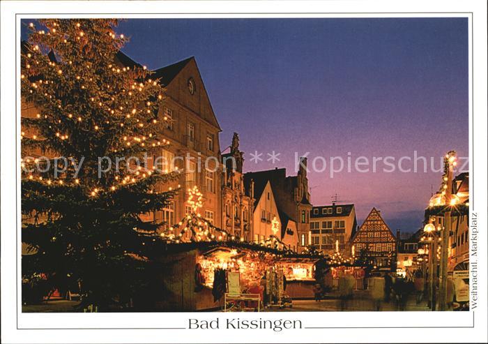 Bad Kissingen Marktplatz Nacht Weihnachtsmarkt