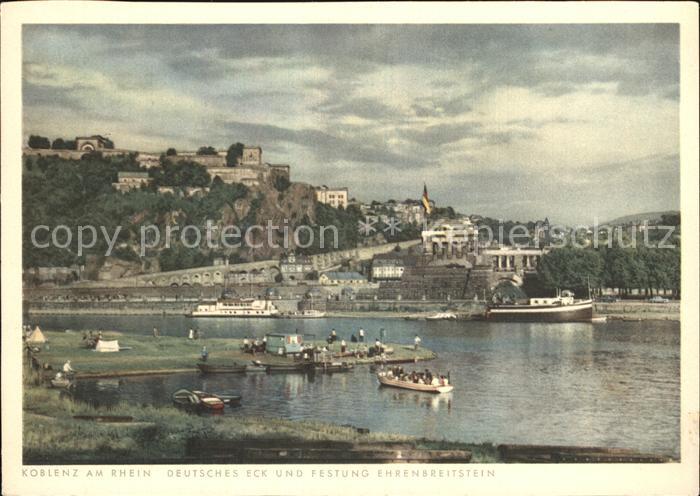 Koblenz Rhein Deutsches Eck Festung Ehrenbreitstein