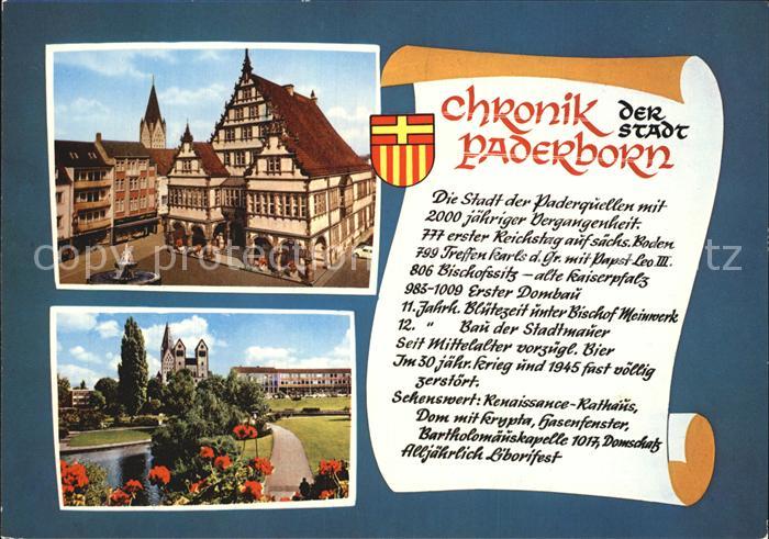Paderborn Chronik der Stadt Marktplatz Rathaus