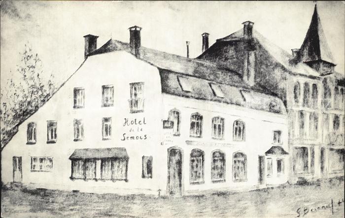 Etalle Liege Hotel de la Semois Kuenstlerkarte