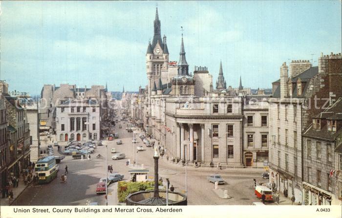 Aberdeen City Union Street County Buildings and Mercat Cross