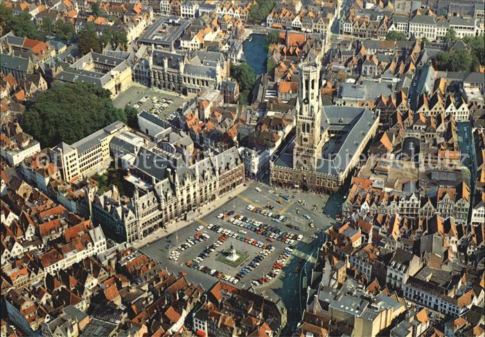BRUGGE Bruges Belgie Fliegeraufnahme Altstadt