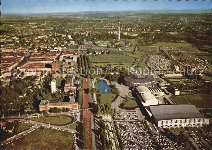 DORTMUND  CITY Fliegeraufnahme mit Westfalenhalle und Florianturm