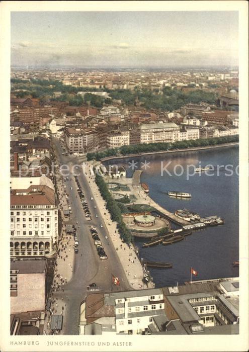 HAMBURG  CITY Fliegeraufnahme Jungfernstieg und Alster