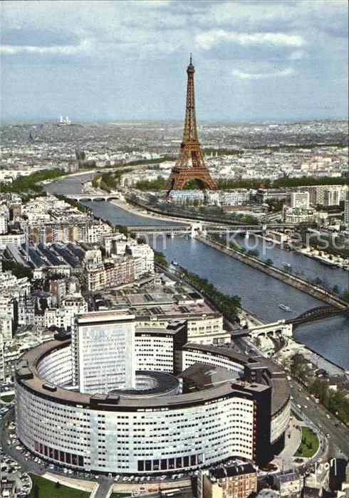 Paris Fliegeraufnahme Tour Eiffel Seine