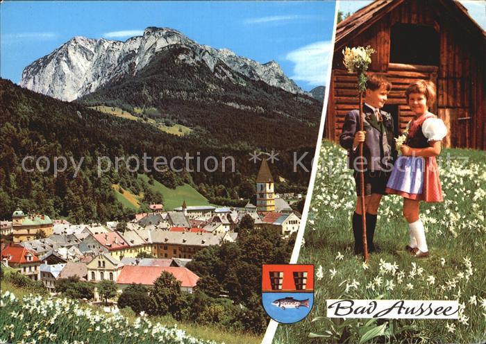 Bad Aussee Steiermark mit Triselwand Kinder in Tracht