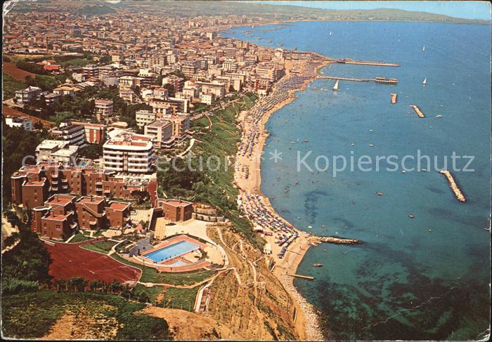 Gabicce Mare Fliegeraufnahme mit Strand