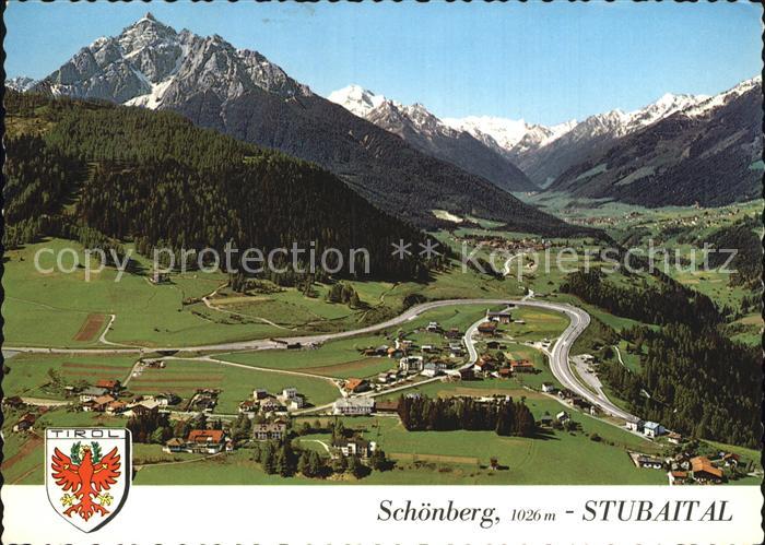 Schoenberg Stubaital Fliegeraufnahme
