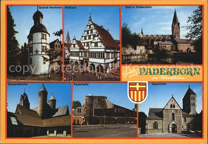 Paderborn Schloss Neuhaus Dom und Kaiserpfalz Paderhalle Gaukirche