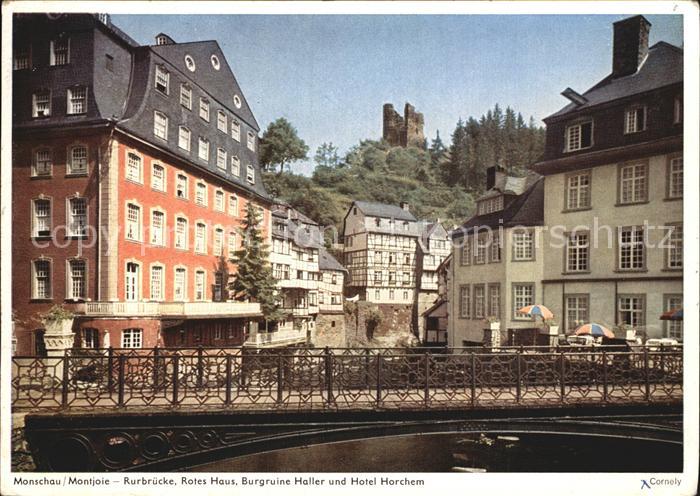 Monschau Montjoie NRW Rurbruecke Rotes Haus Burgruine Haller Hotel-Horchem