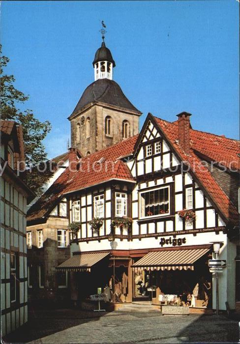 Tecklenburg Steinfurt NRW Fachwerk mit Kirche