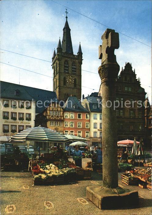 TRIER  CITY Marktkreuz Hauptmarkt St. Gangolf-Kirche