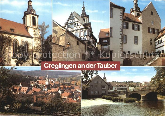 Creglingen Ortspartien mit Tauber