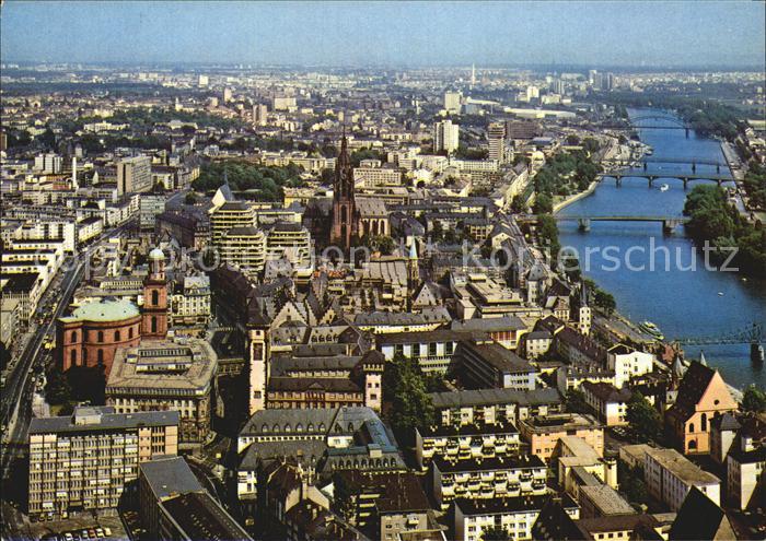 Frankfurt Main Fliegeraufnahme Mainpartie