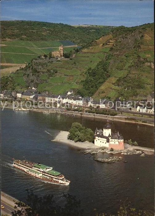 Kaub Fliegeraufnahme Rheinpartie