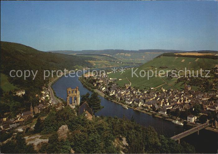 Traben-Trarbach Fliegeraufnahme Moselpartie Ruine Grevenburg