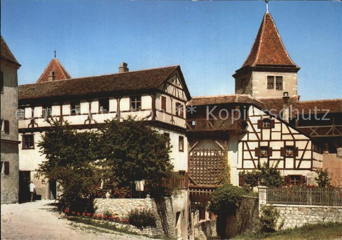 Harburg Schwaben Inneres Schlosstor mit Fallgatter