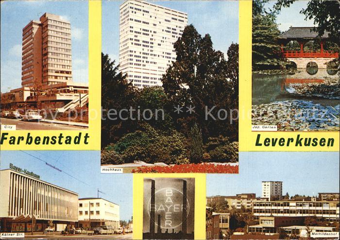 LEVERKUSEN  CITY Koelner Strasse Bayer Hochhaus