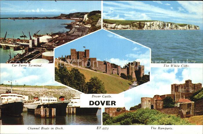 Dover Kent UK Car Ferry Terminal The White Cliffs Channel Boats in Dock The Ramp