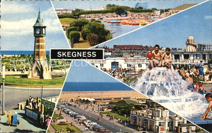 Skegness Clock Tower Boating Lake Brand Parade Gardens Bathing Pool