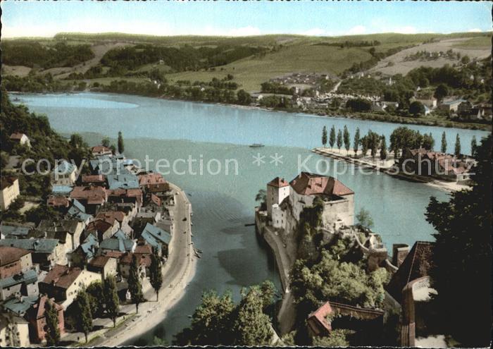 PAssAU Bayern Dreifluesse Muendung Inn Donau Ilz