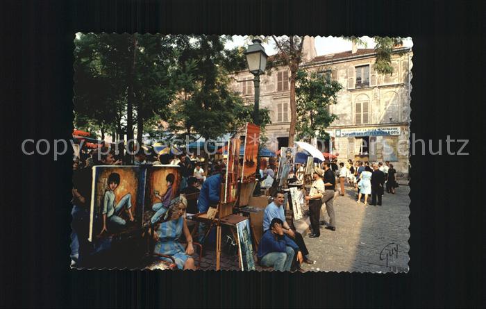 Paris La butte Montrmartre peintres place du Tertre