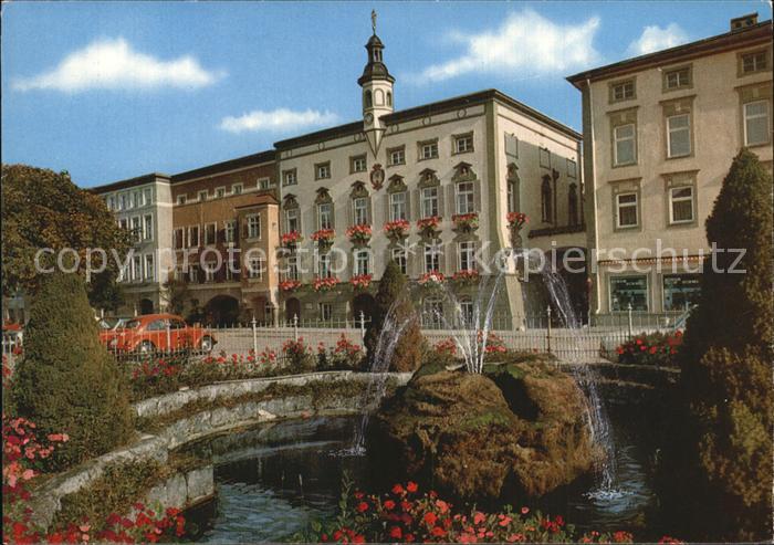 Tittmoning Salzach Marktplatz mit Bayerischem Amtsgericht