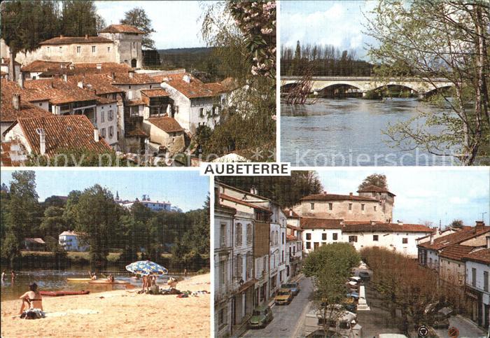 Aubeterre-sur-Dronne Teilansichten Brücke Strand