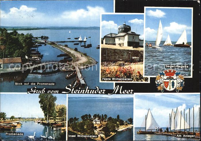 Steinhuder Meer Promenade Feste Wilhelmstein Segelregatta Insel Wilhelmstein Am