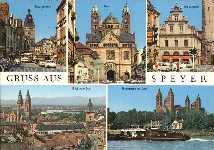Speyer Rhein Stadtzentrum Dom Altpoertel Domblick Rheinpartie Dom