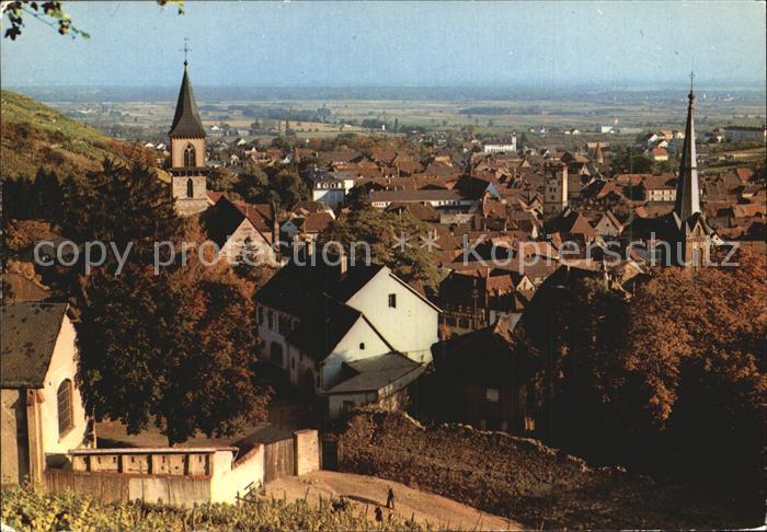 Ribeauville Haut Rhin Elsass Vue generale et plaine d Alsace