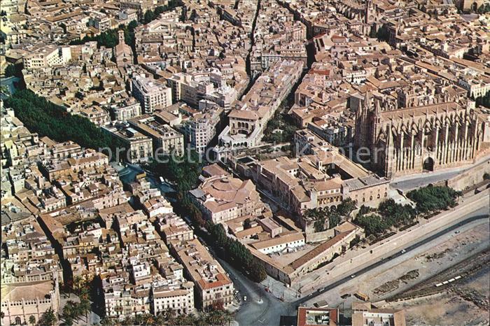 Palma de Mallorca La Catedral Vista aerea