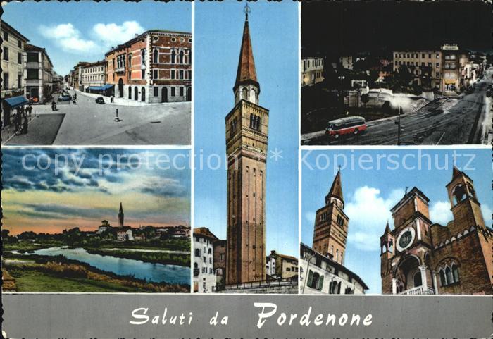 Pordenone Orts und Teilansichten Kirche Panorama