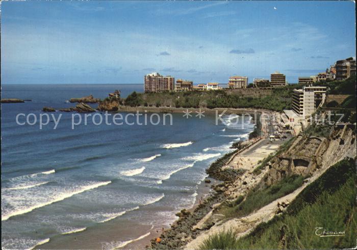 Biarritz Pyrenees Atlantiques La Cote des Basques Panorama
