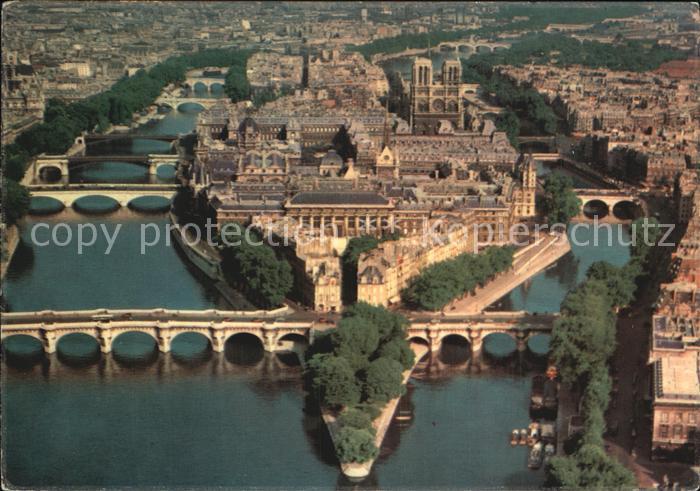 Paris Ile de la Cite Le Pont Neuf et le Vert Galant Vue aerienne