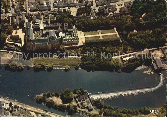 Solesmes Sarthe Abbaye Saint Pierre Vue aerienne