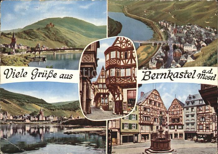 BERNKASTEL-KUES Berncastel Rheinland-Pfalz Moselpartien Marktplatz Brunnen