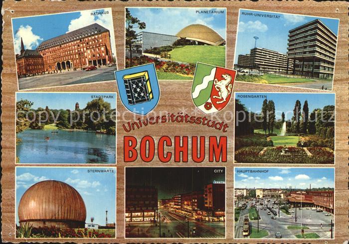 BOCHUM  CITY Rathaus Planetarium Ruhr Universitaet Stadtpark Rosengarten Sternwa