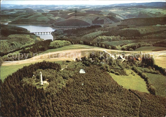 Luedenscheid Homert Aussichtsturm und Versetalsperre Fliegeraufnahme