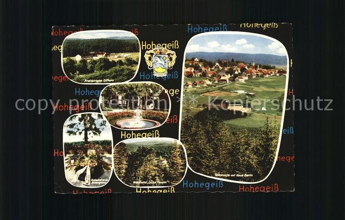 Hohegeiss Harz Freizeitheim Gifhorn Springbrunnen Mahnmal Zonengrenze Waldhotel