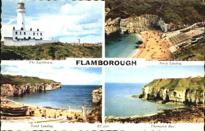 Flamborough The Lighthouse Aerial View North Landing Thornwick Bay