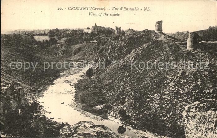 Crozant Vue d ensemble