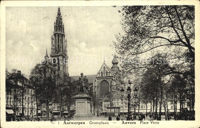 Antwerpen Anvers Groenplaats Place Verte Eglise