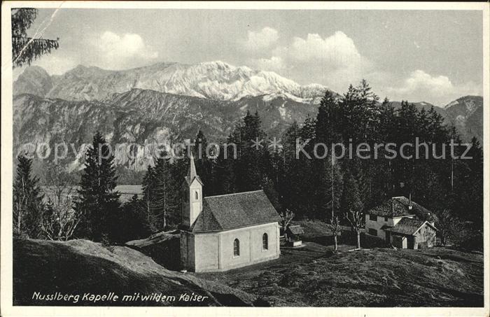 Kiefersfelden Nusslberg Kapelle mit Wildem Kaiser
