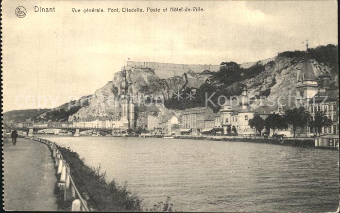 Dinant Wallonie Vue generale Pont Citadelle Poste Hotel de Ville