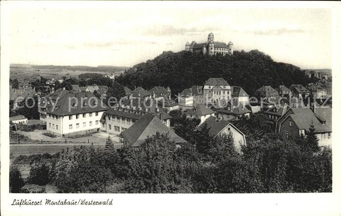 Montabaur Westerwald Teilansicht mit Schloss Luftkurort