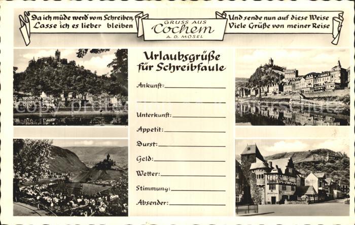 Cochem Mosel Teilansichten Reichsburg