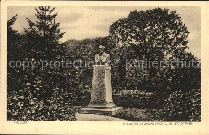 Husum Nordfriesland Theodor Storm Denkmal im Stadtpark