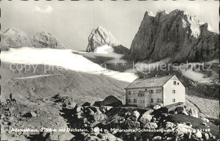 Obertraun Adamekhaus mit Dachstein Mitterspitze Schneebergwand